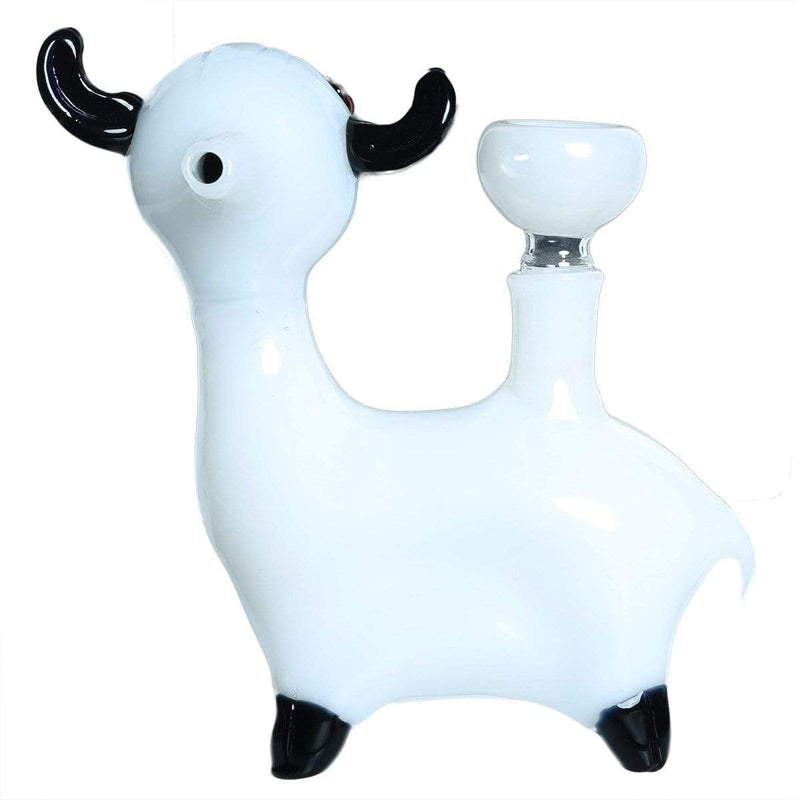 Biohazard Inc Novelty Hand Pipe White and Black Cow Hand Pipe