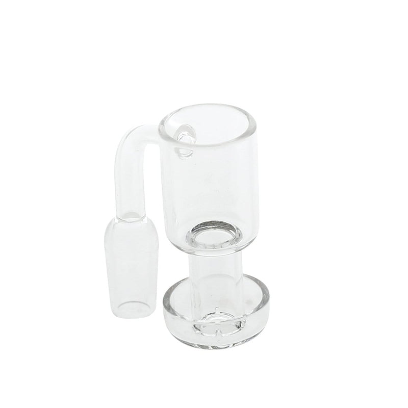 Biohazard Inc Quartz Banger Double Dish Vacuum Quartz Banger - 14mm Male