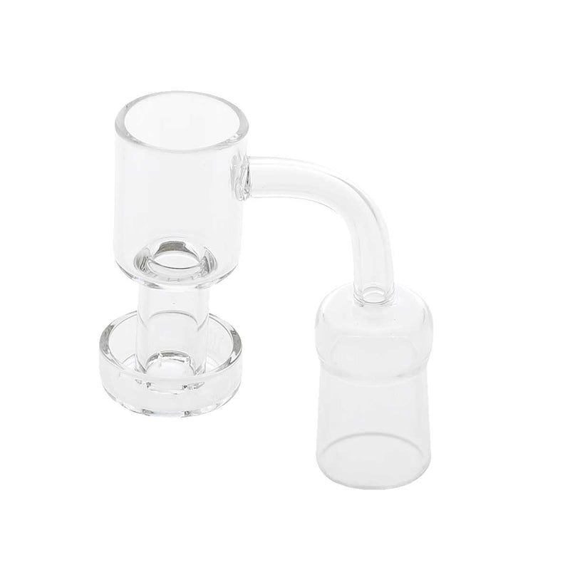 Biohazard Inc Quartz Banger Double Dish Vacuum Quartz Banger - 19mm Female