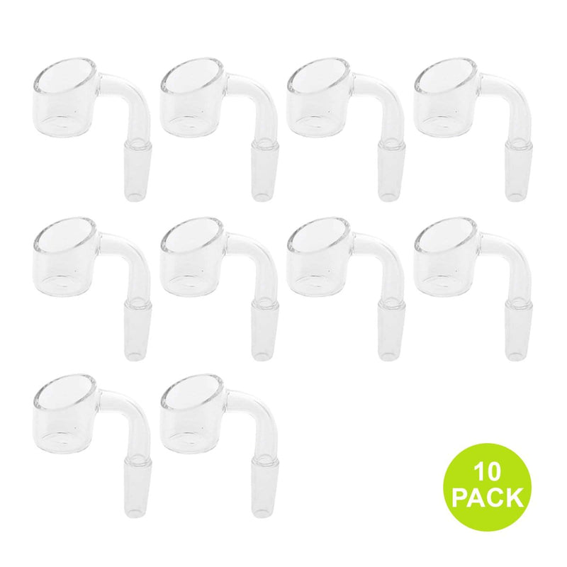 10mm Male Quartz Banger - Clear - 10 Count