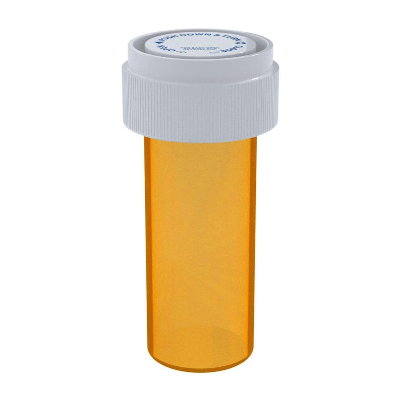 Biohazard Inc Reversible Cap Vial Amber Reversible Cap Vial 08 Dram - 410 Count