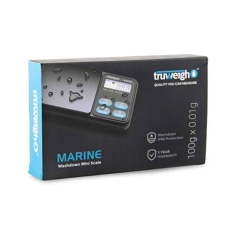 Biohazard Inc Scale Truweigh Marine IP65 Rated Washdown Miniscale - 100g x 0.01g / Black