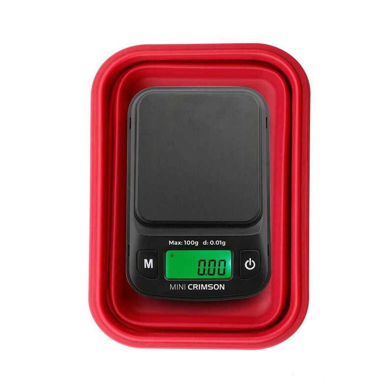 Biohazard Inc Scale Truweigh Mini Crimson Collapsible Bowl 100g X 0.01g - Black / Red Bowl