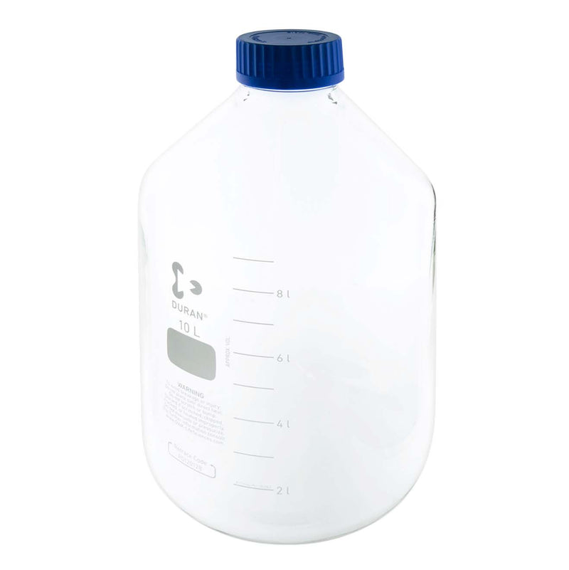 Biohazard Inc Scientific Lab Bottles LAB GLASS MEDIA CLEAR WIDE NECK 10000 ML.-1 Count