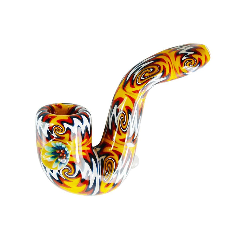 Biohazard Inc Sherlock Hand Pipe 4" Multi-Sectional Fire Sherlock w/ Marble