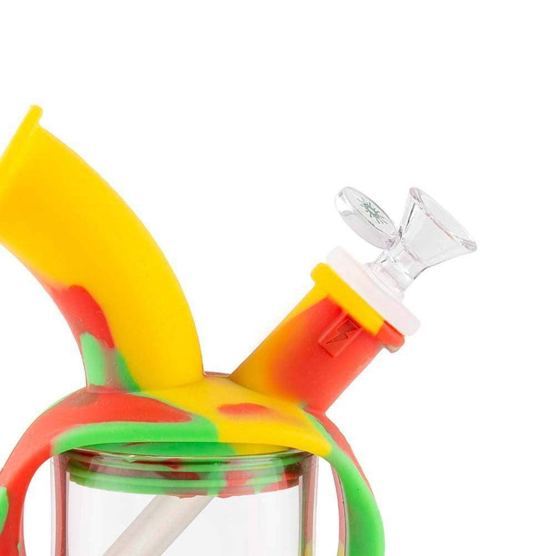 Biohazard Inc Silicone Bong OOZE Kettle Silicone Bubbler - Rasta