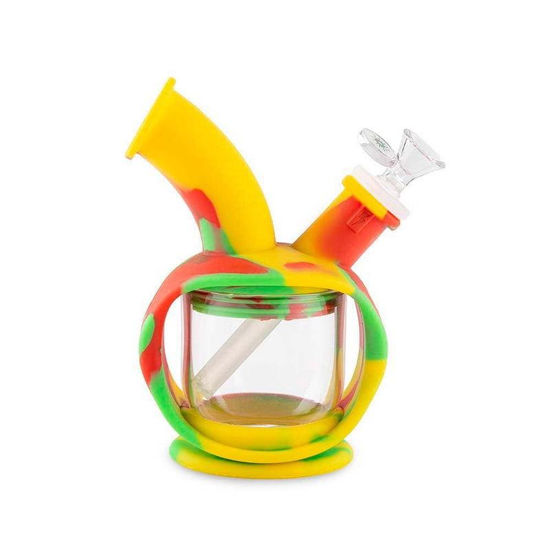 Biohazard Inc Silicone Bong OOZE Kettle Silicone Bubbler - Rasta