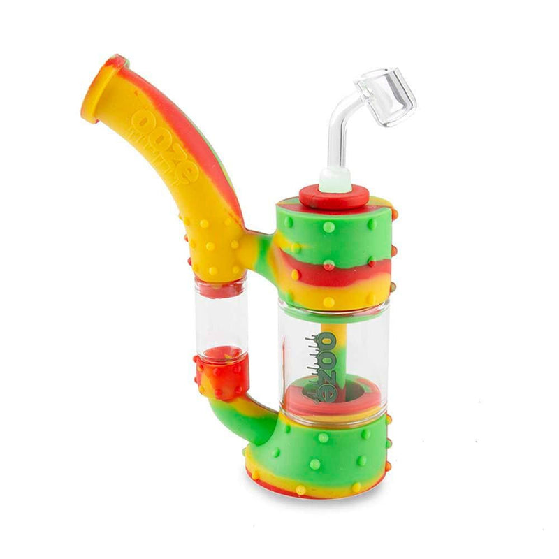 Biohazard Inc Silicone Bong OOZE Stack Pipe Silicone Bubbler - Rasta