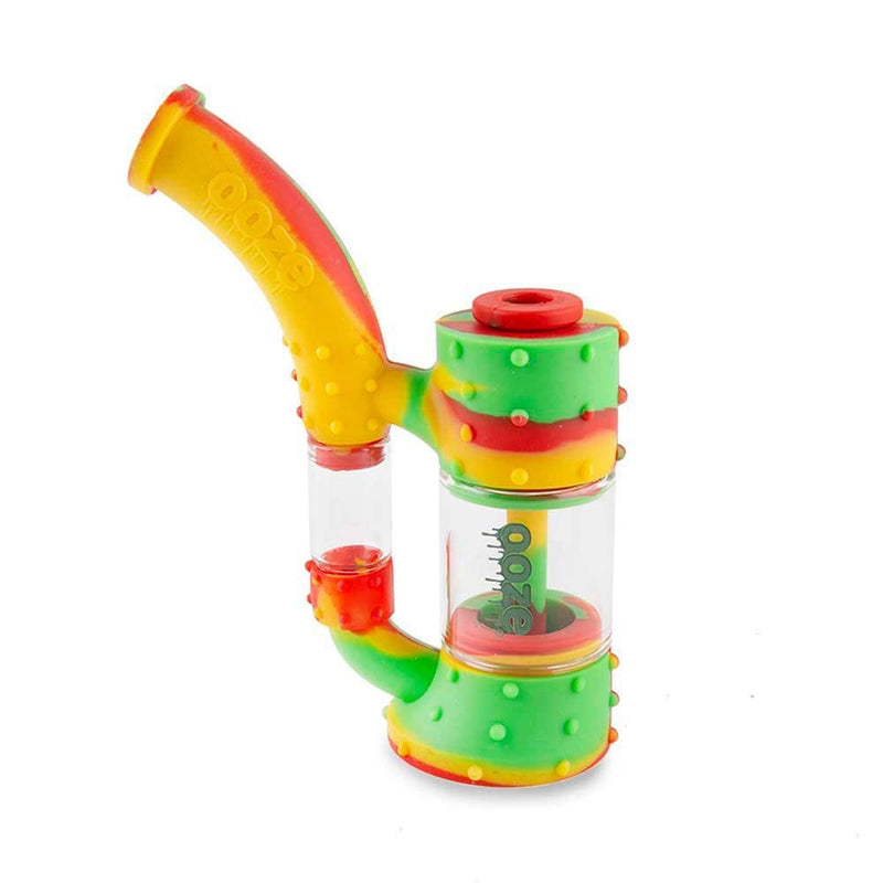 Biohazard Inc Silicone Bong OOZE Stack Pipe Silicone Bubbler - Rasta