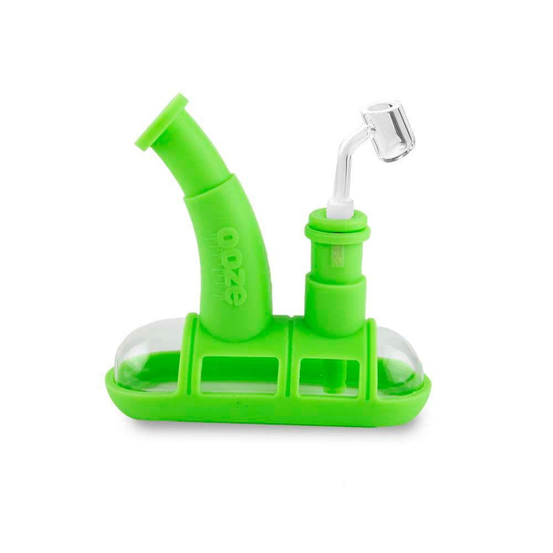 Biohazard Inc Silicone Bong OOZE Steamboat Silicone Bubbler - Green