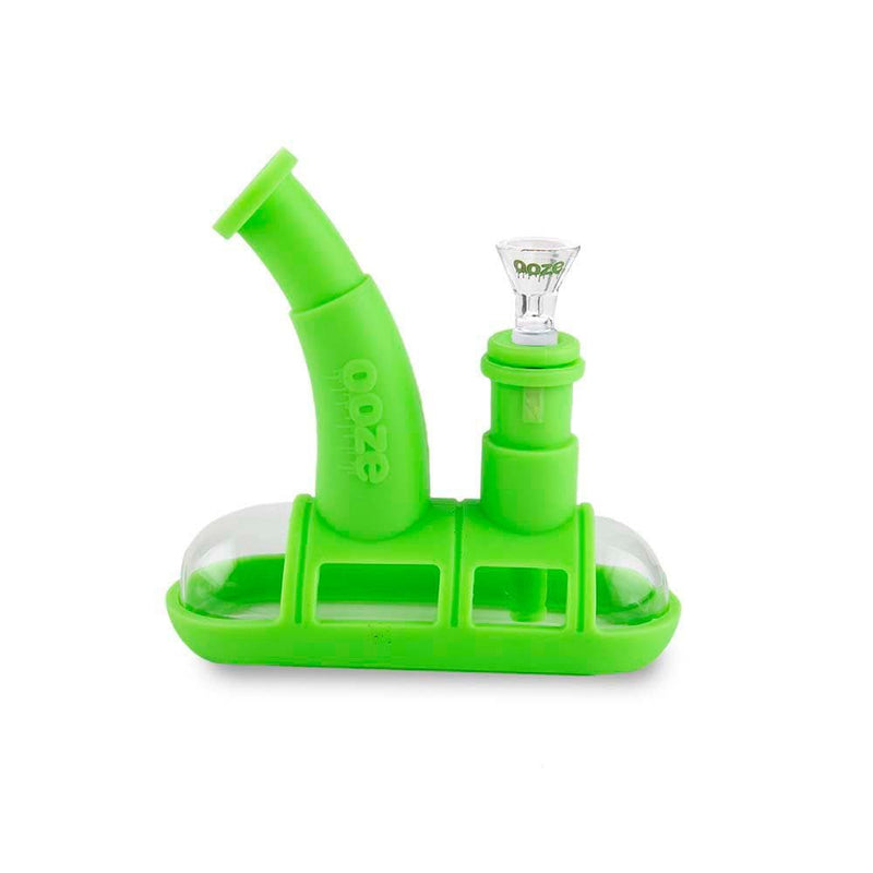 Biohazard Inc Silicone Bong OOZE Steamboat Silicone Bubbler - Green