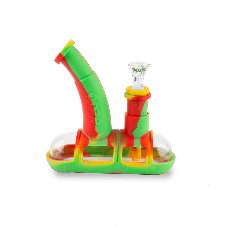 Biohazard Inc Silicone Bong OOZE Steamboat Silicone Bubbler - Rasta