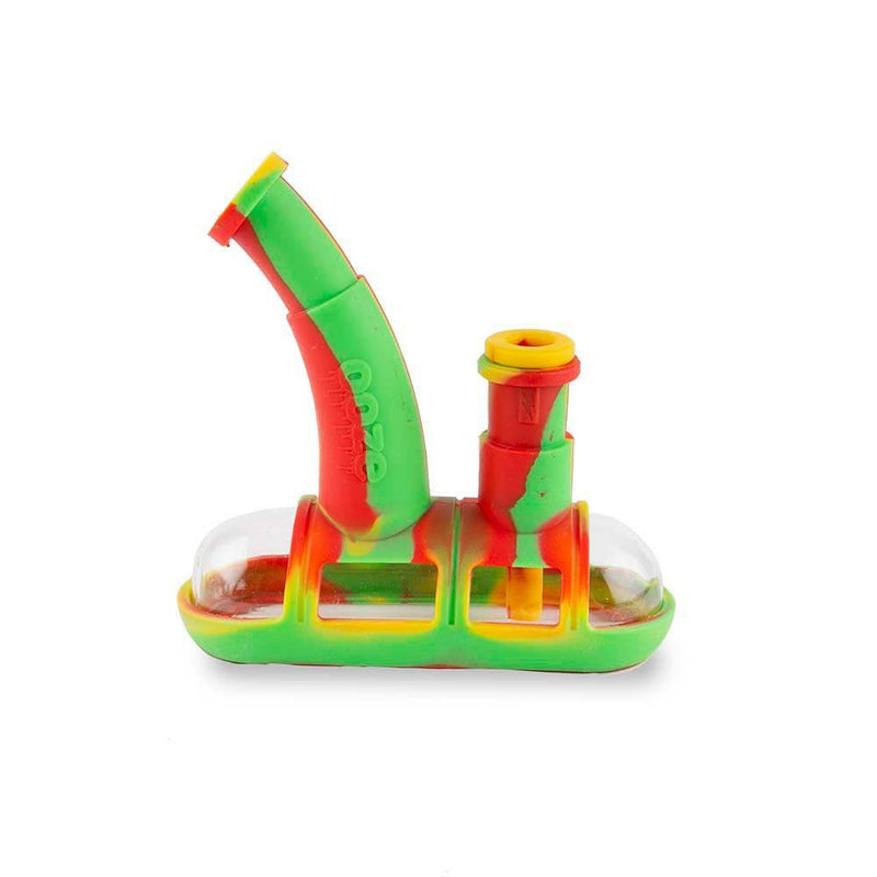 Biohazard Inc Silicone Bong OOZE Steamboat Silicone Bubbler - Rasta