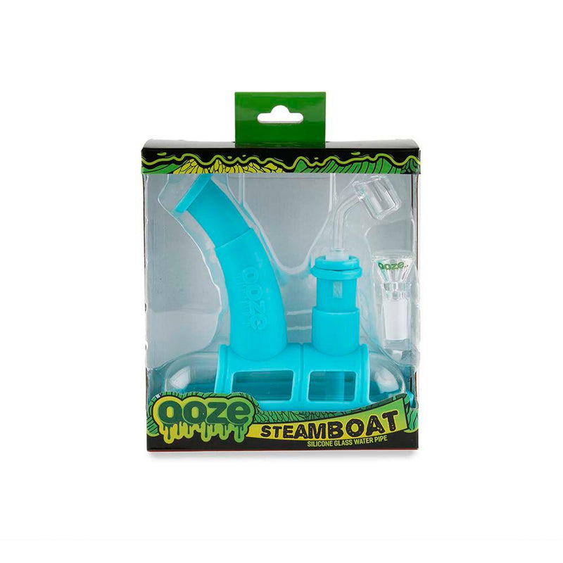 Biohazard Inc Silicone Bong OOZE Steamboat Silicone Bubbler - Teal