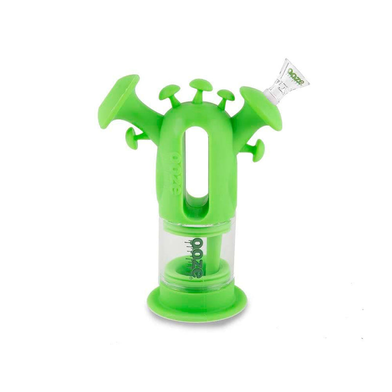 Biohazard Inc Silicone Bong OOZE Trip Pipe Silicone Bubbler - Green