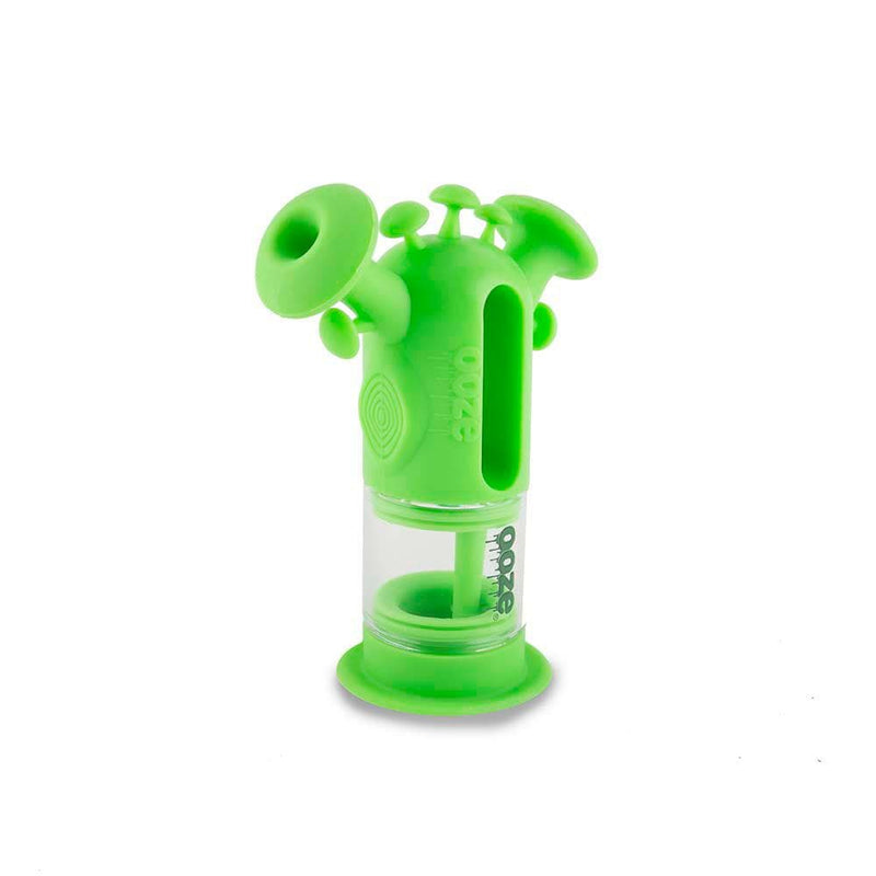 Biohazard Inc Silicone Bong OOZE Trip Pipe Silicone Bubbler - Green