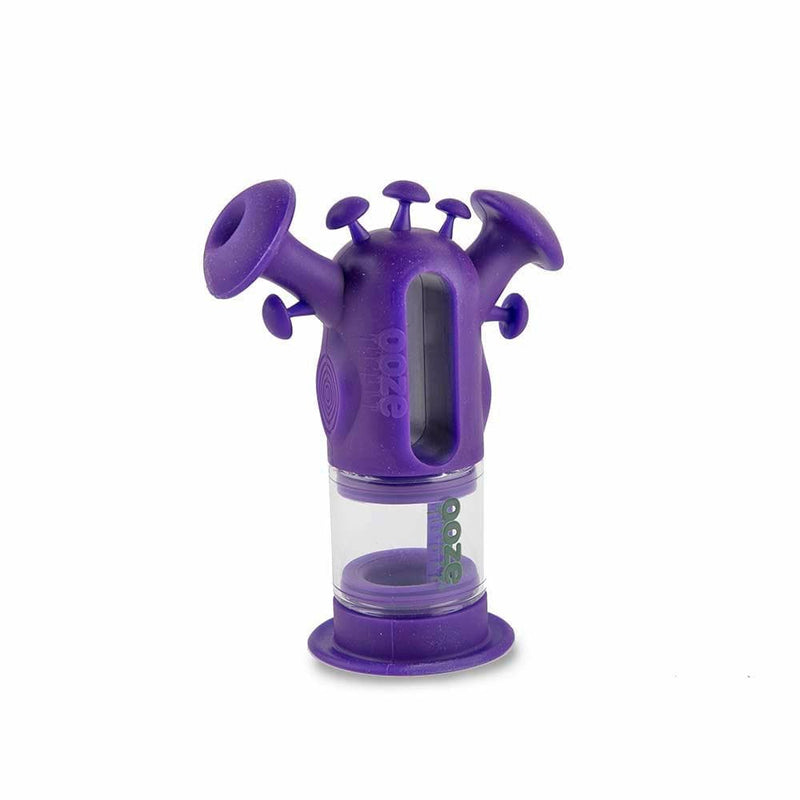 Biohazard Inc Silicone Bong OOZE Trip Pipe Silicone Bubbler - Purple