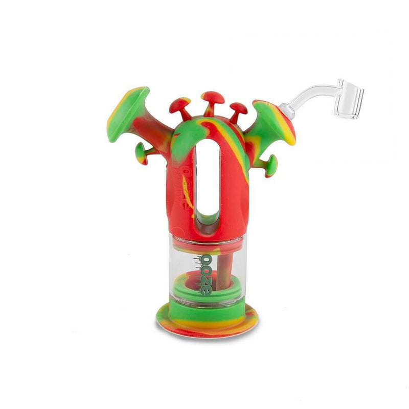 Biohazard Inc Silicone Bong OOZE Trip Pipe Silicone Bubbler - Rasta