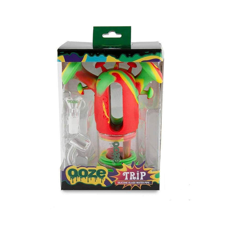 Biohazard Inc Silicone Bong OOZE Trip Pipe Silicone Bubbler - Rasta