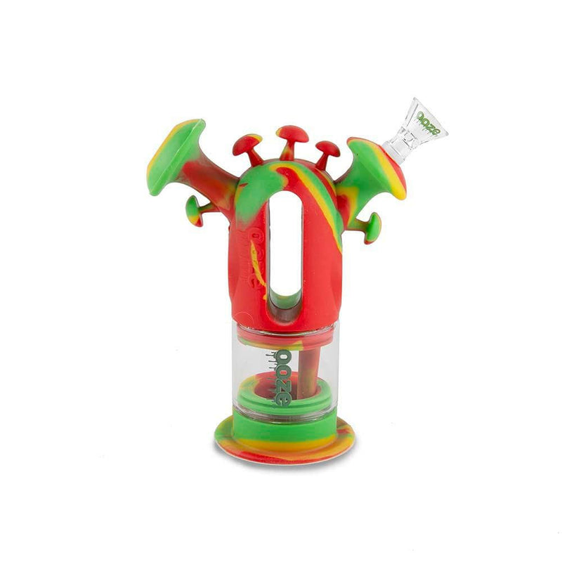 Biohazard Inc Silicone Bong OOZE Trip Pipe Silicone Bubbler - Rasta