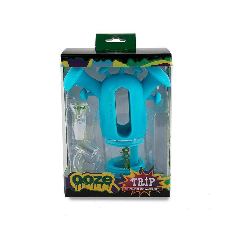 Biohazard Inc Silicone Bong OOZE Trip Pipe Silicone Bubbler - Teal