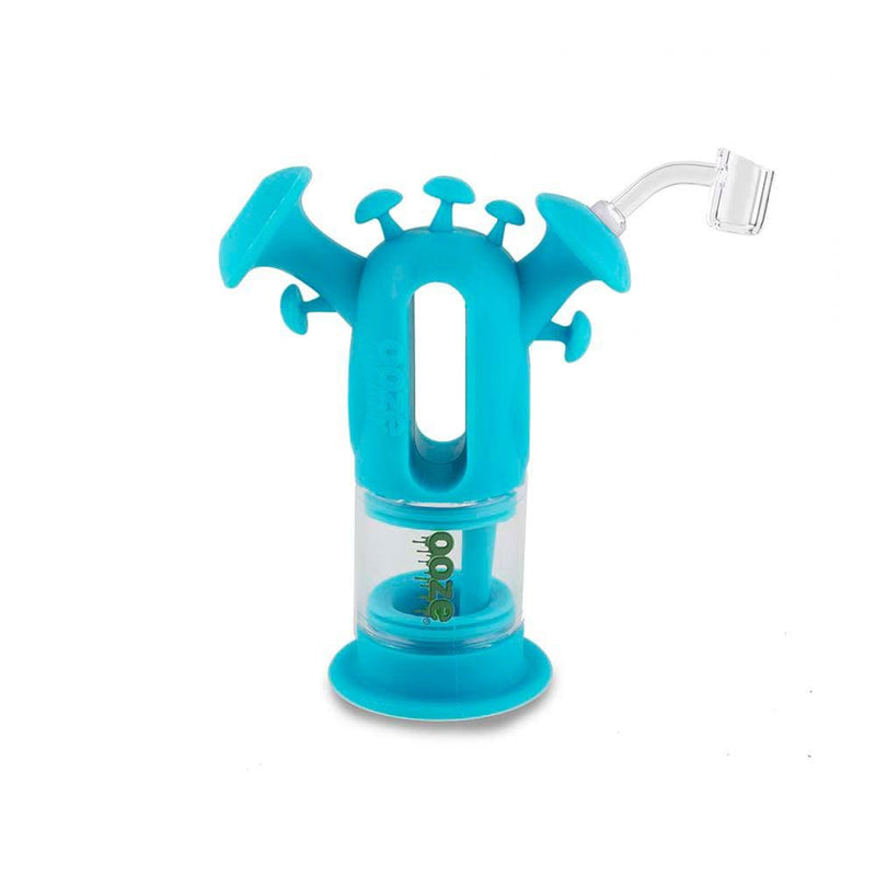 Biohazard Inc Silicone Bong OOZE Trip Pipe Silicone Bubbler - Teal