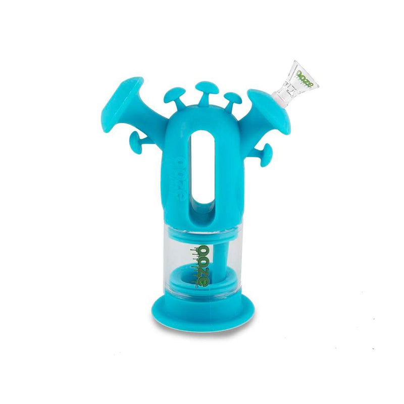 Biohazard Inc Silicone Bong OOZE Trip Pipe Silicone Bubbler - Teal