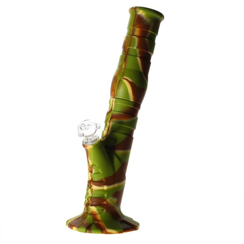 Biohazard Inc Silicone Bong Silicone 12" 50mm Straight Water Pipe  - Camo