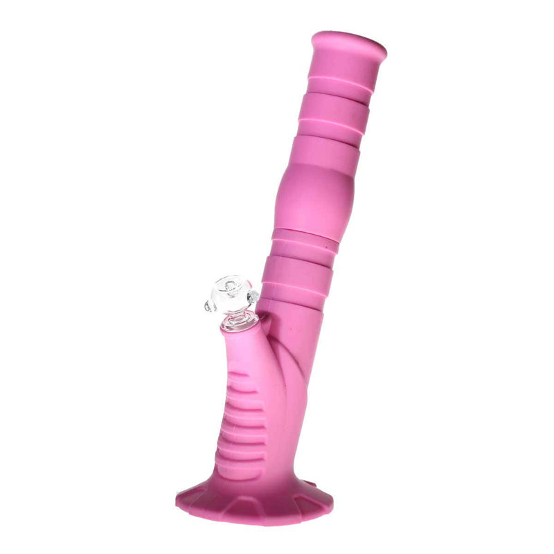 Biohazard Inc Silicone Bong Silicone 12" 50mm Straight Water Pipe - Pink