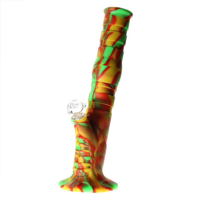 Biohazard Inc Silicone Bong Silicone 12" 50mm Straight Water Pipe  - Rasta