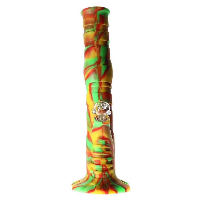 Biohazard Inc Silicone Bong Silicone 12" 50mm Straight Water Pipe  - Rasta