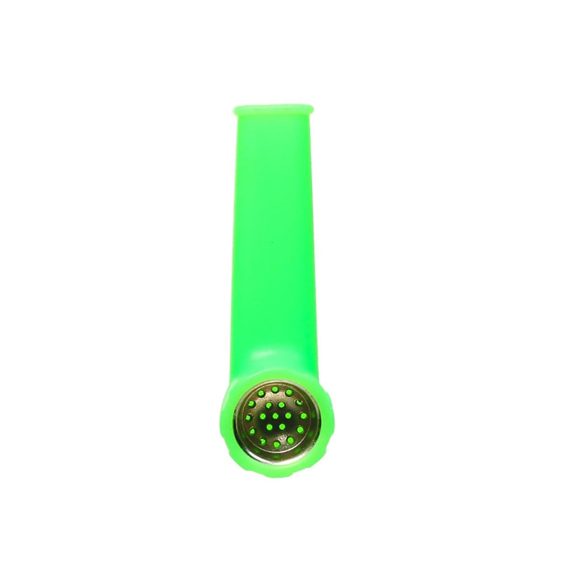 Biohazard Inc Silicone Hand Pipe 3 1/2" Silicone Hand Pipe w/ Cover - Green