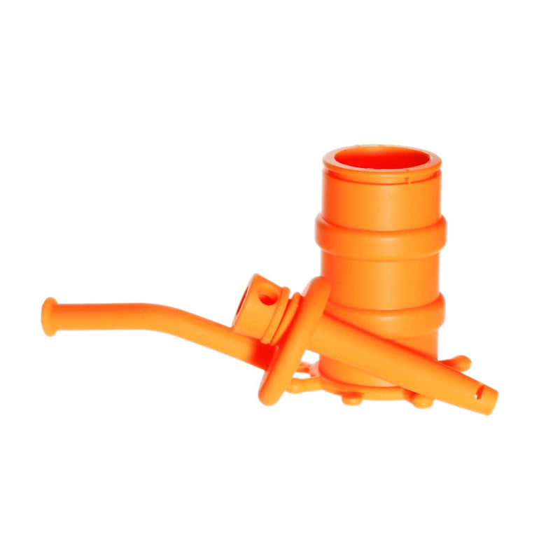 Biohazard Inc Silicone Rig Silicone 8" Bent Neck Small Oil Drum Bubbler - Orange