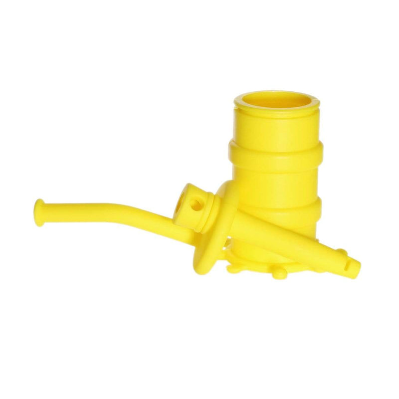 Biohazard Inc Silicone Rig Silicone 8" Bent Neck Small Oil Drum Bubbler - Yellow