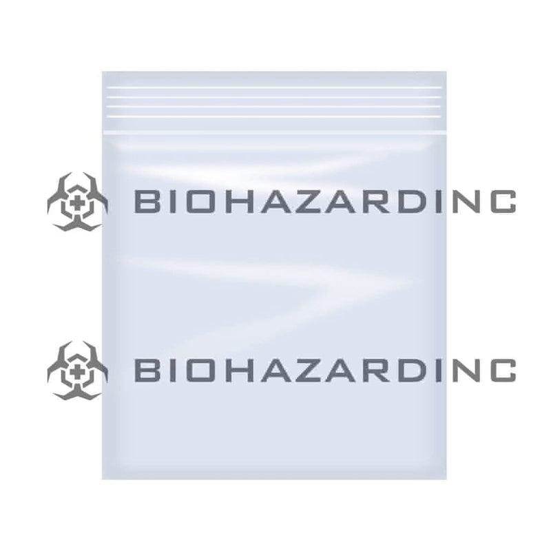 Biohazard Inc Storage Bag 4" x 4" Zip Lock Bags - 1,000 Count