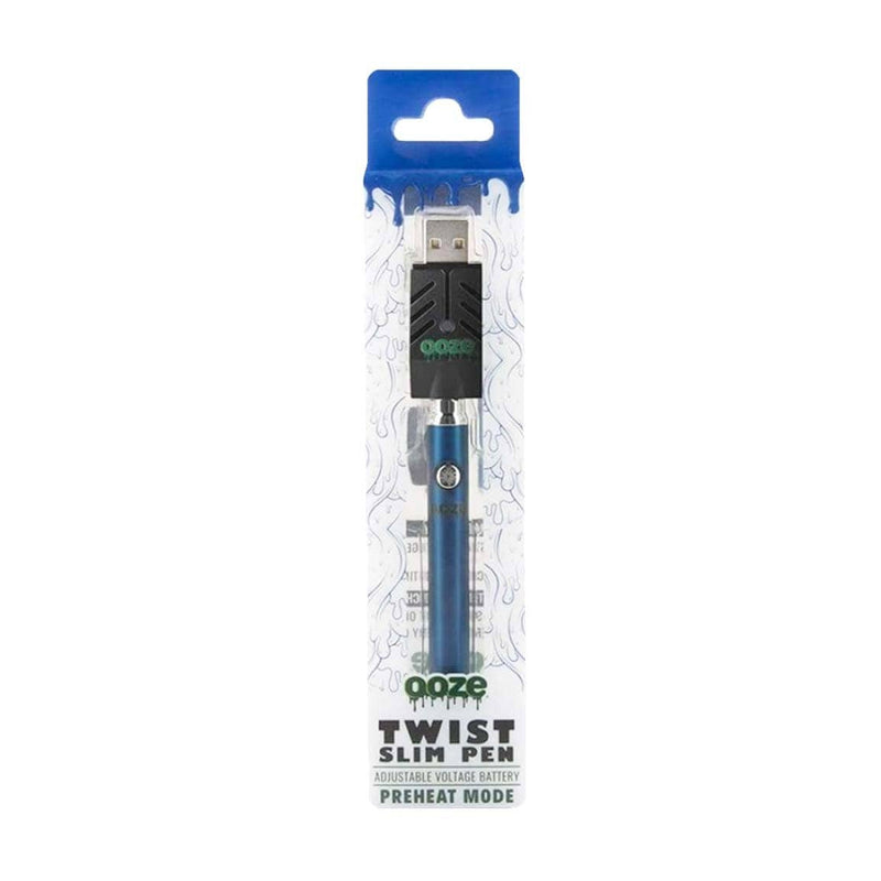 Biohazard Inc Vape Battery OOZE Slim Pen TWIST Battery + USB Smart Charger - BLUE