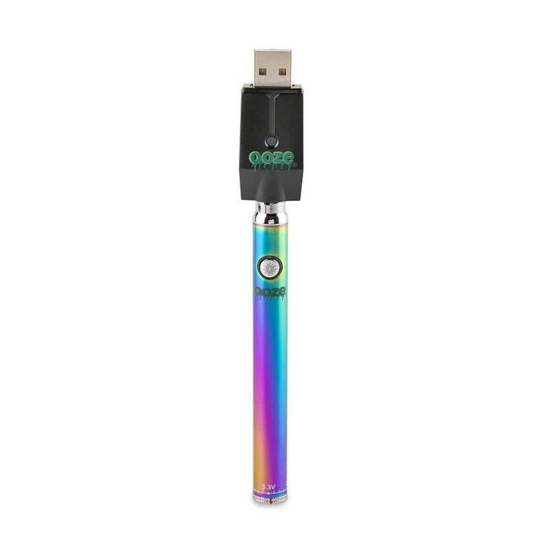 Biohazard Inc Vape Battery OOZE Slim Pen TWIST Battery + USB Smart Charger - RAINBOW