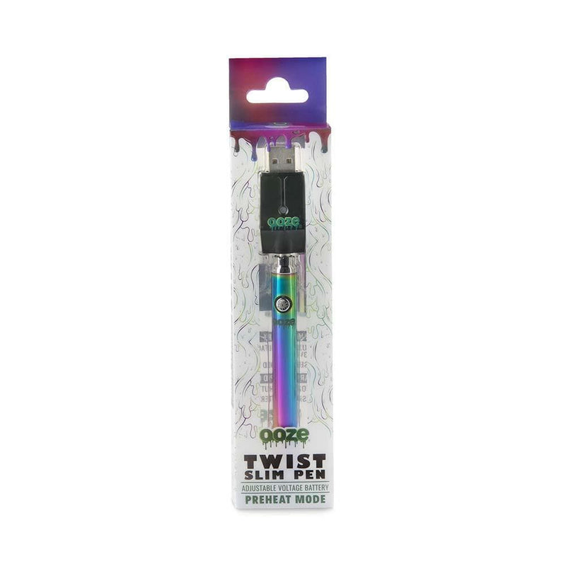 Biohazard Inc Vape Battery OOZE Slim Pen TWIST Battery + USB Smart Charger - RAINBOW