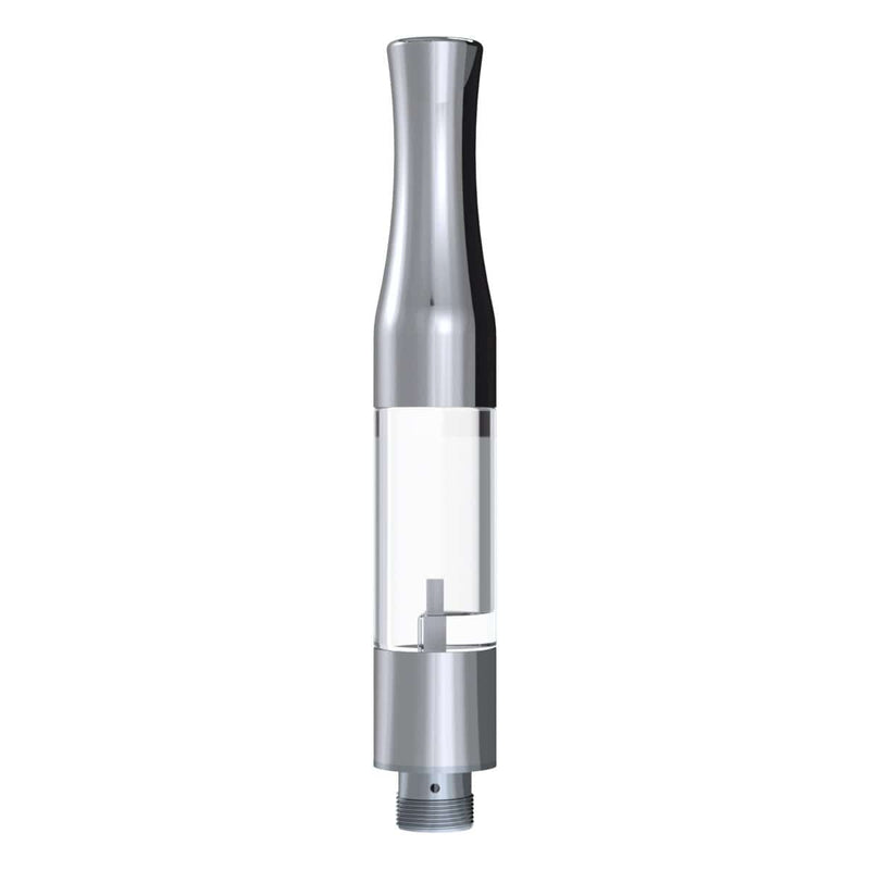 Biohazard Inc Vape Cartridge Buttonless Vaporizer Cartridge 0.5ml Round Mouth Silver - 120 Count