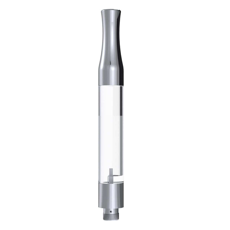 Biohazard Inc Vape Cartridge Buttonless Vaporizer Cartridge 1ml Round Mouth Silver - 100 Count