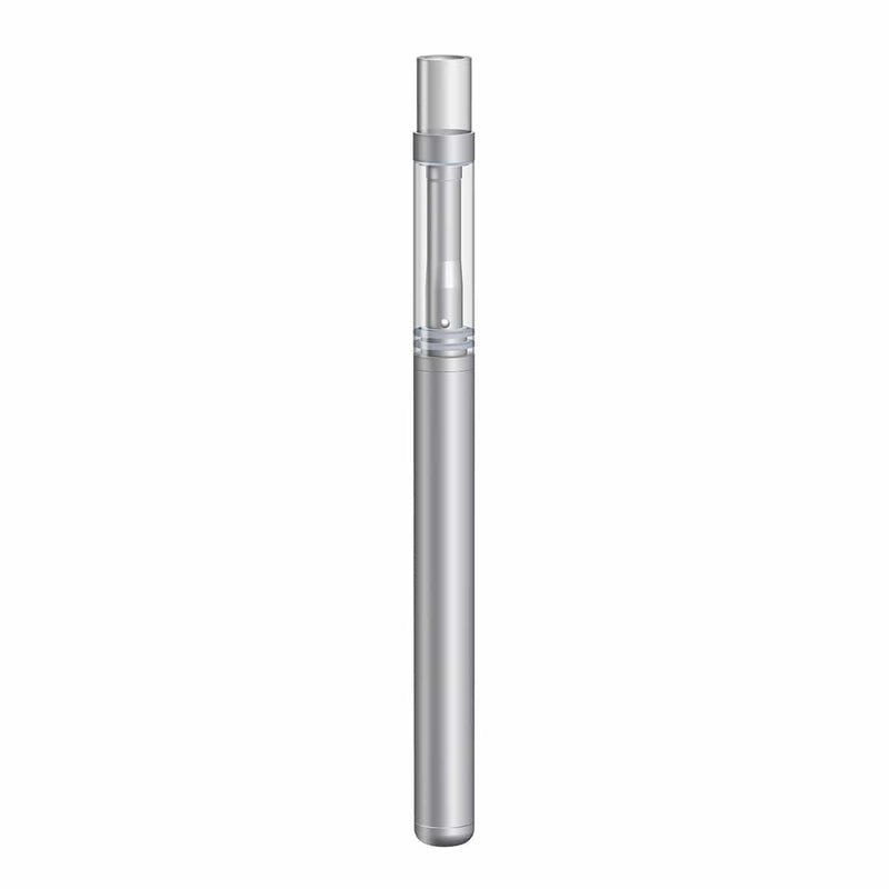 Biohazard Inc Vape Pen Silver Buttonless Disposable Vaporizer Pen .5ml - 100 Count