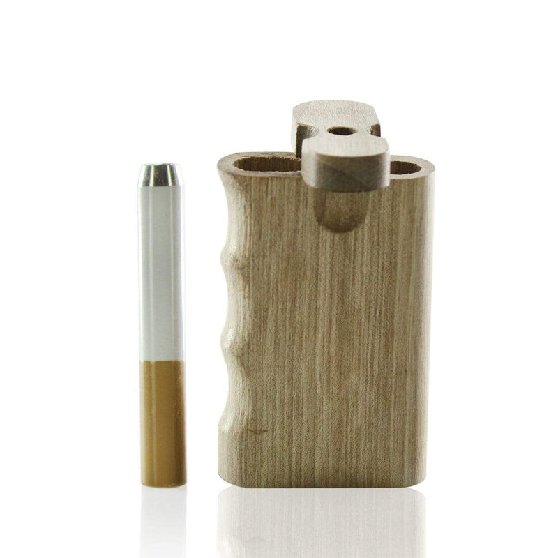 Biohazard Inc Wood Hand Pipe 3 1/2" Small Dugout - Single Grip