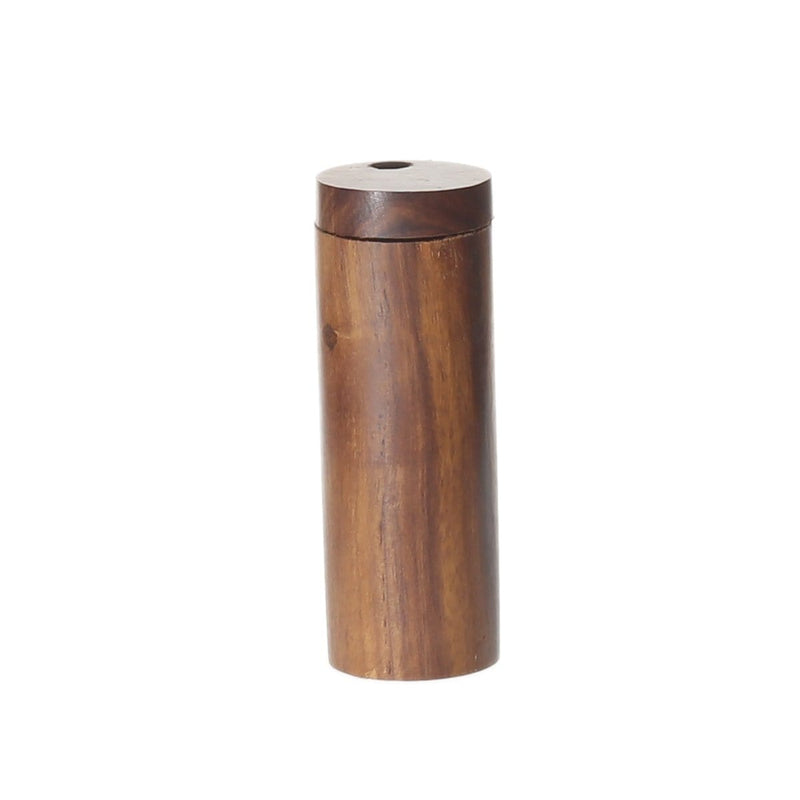 Biohazard Inc Wood Hand Pipe 4 1/2" Large Cylinder Dugout - Walnut