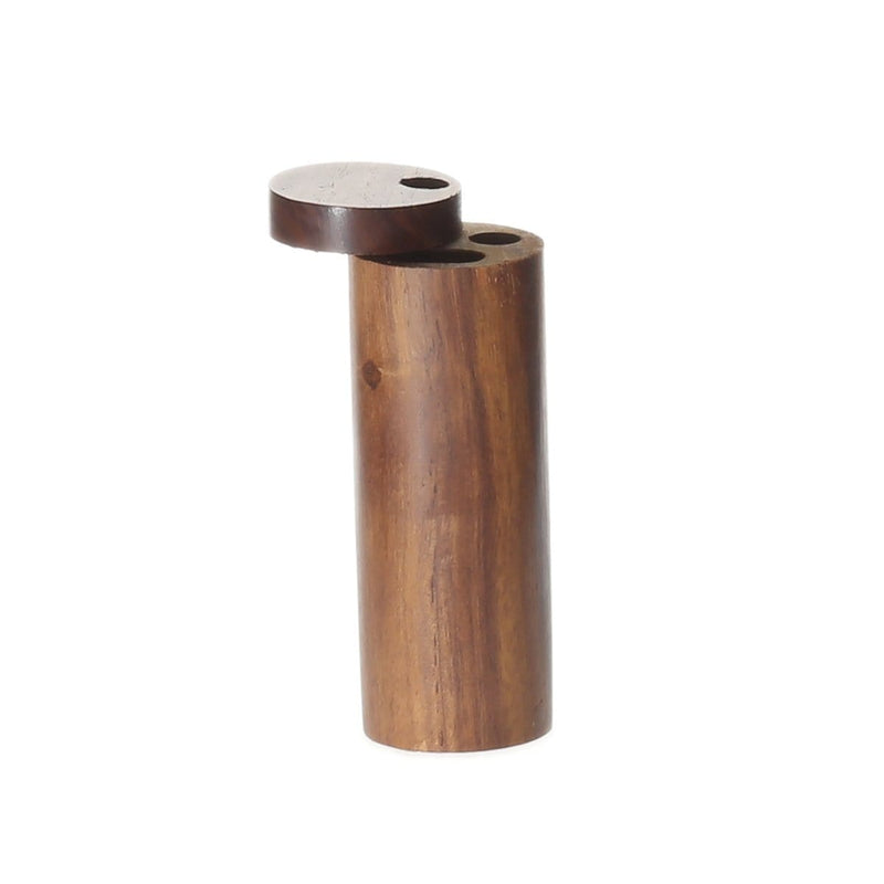 Biohazard Inc Wood Hand Pipe 4 1/2" Large Cylinder Dugout - Walnut