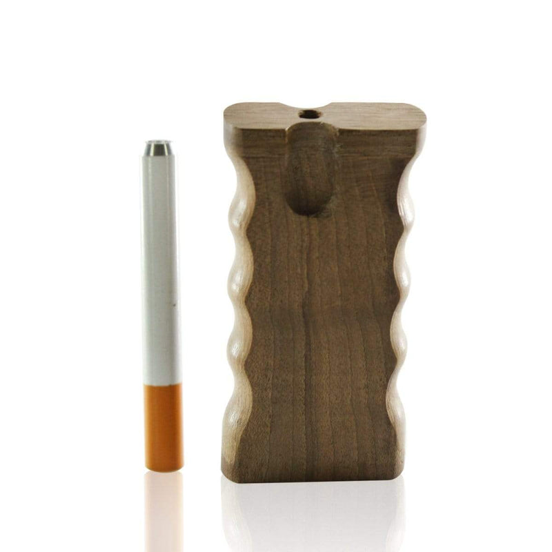 Biohazard Inc Wood Hand Pipe 4 1/2" Large Dugout - Double Grip