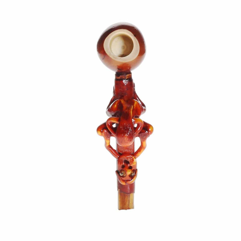 Biohazard Inc Wood Hand Pipe 4" Erotic Wood Pipe - BJ