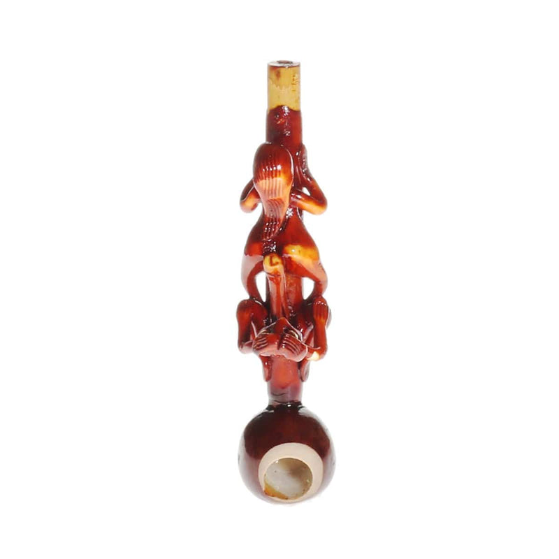 4" Erotic Wood Pipe - D*ggy