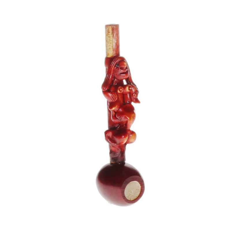 Biohazard Inc Wood Hand Pipe 4" Erotic Wood Pipe - Girl on Girl