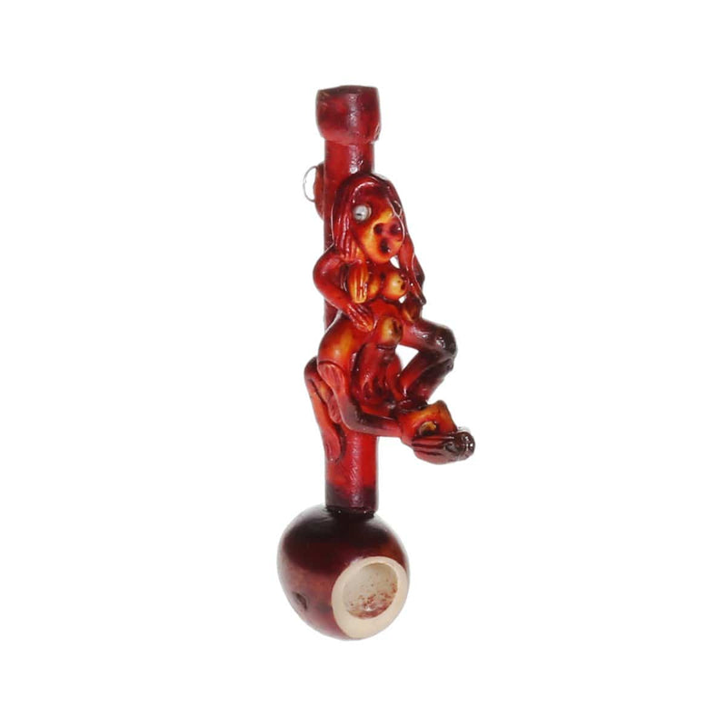 Biohazard Inc Wood Hand Pipe 4" Erotic Wood Pipe - Missionary