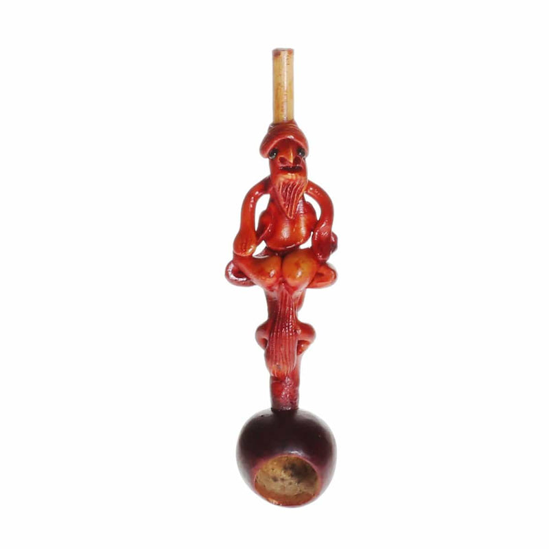 Biohazard Inc Wood Hand Pipe 4" Erotic Wood Pipe - Reverse